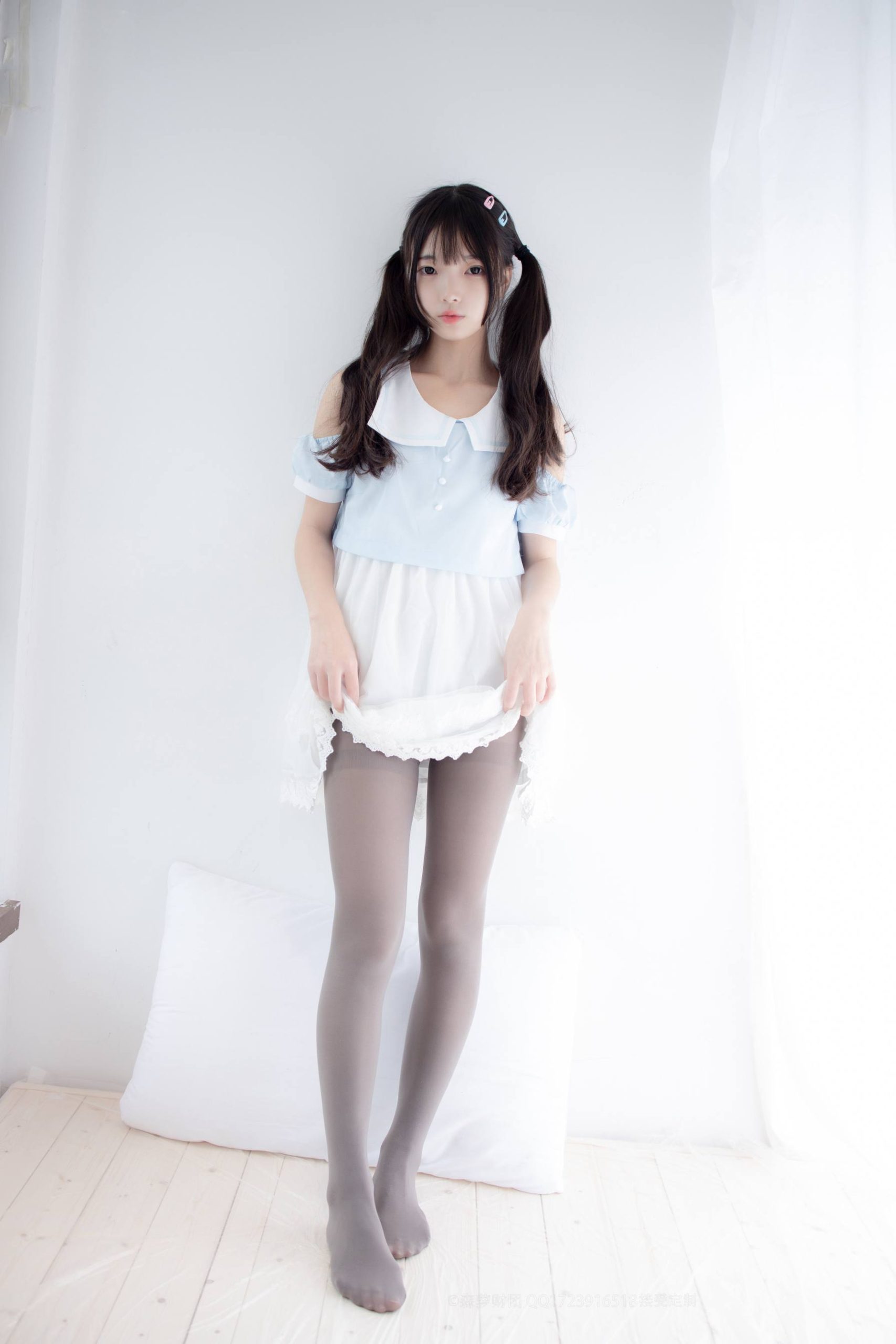 图片[4]-超级甜美的灰丝小姑娘【86P】20005-七七街拍