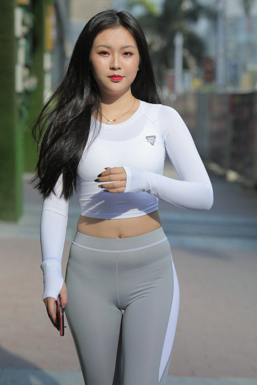 灰色瑜伽裤女孩 J0907 468P2V-6.31GB-七七街拍