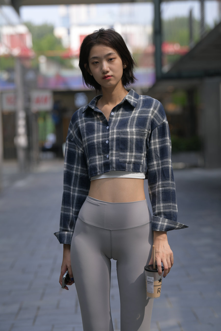 短发瑜伽裤女学生J2790 474P-9.47GB-七七街拍