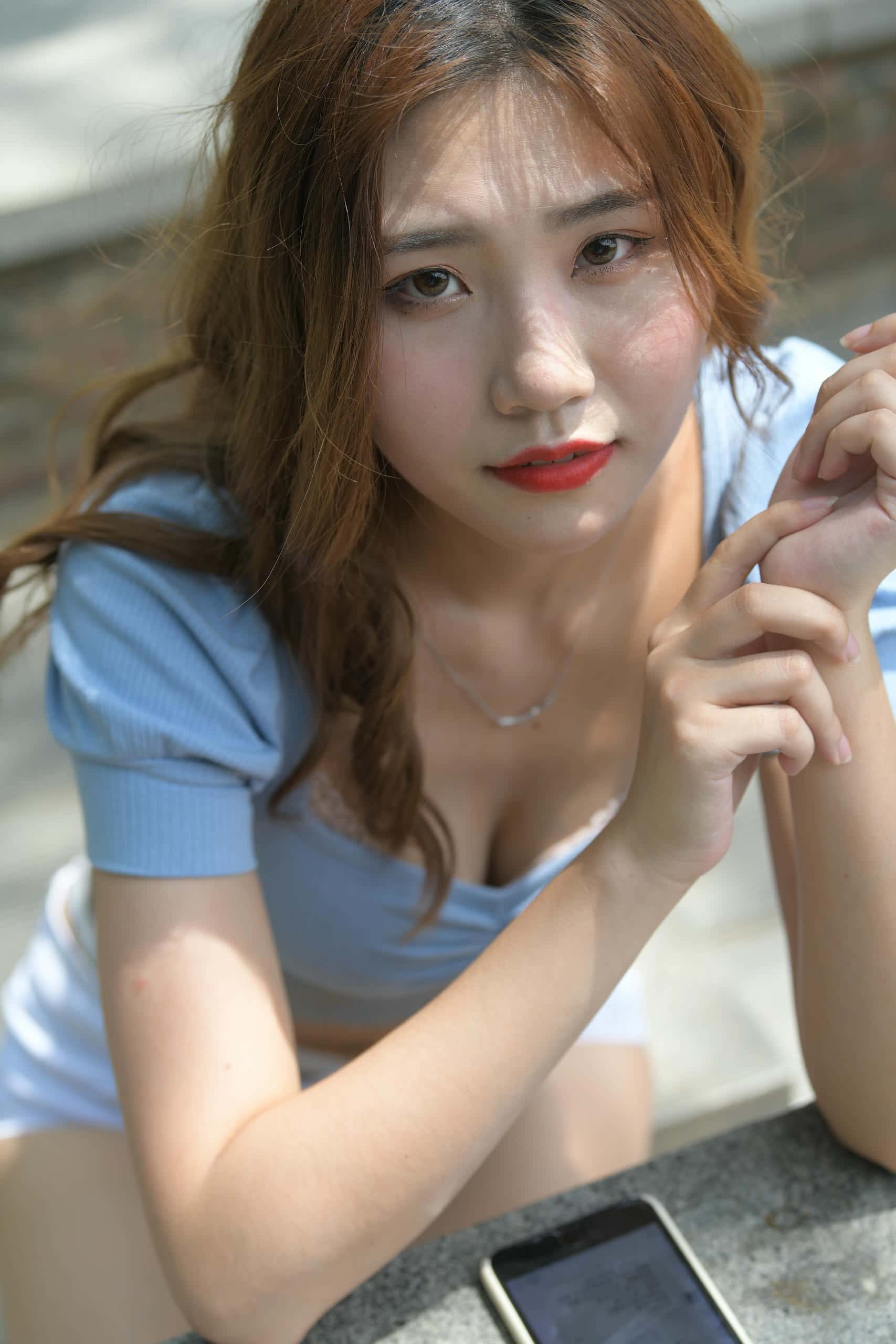 白色热裤女孩【1133P】J1630-七七街拍