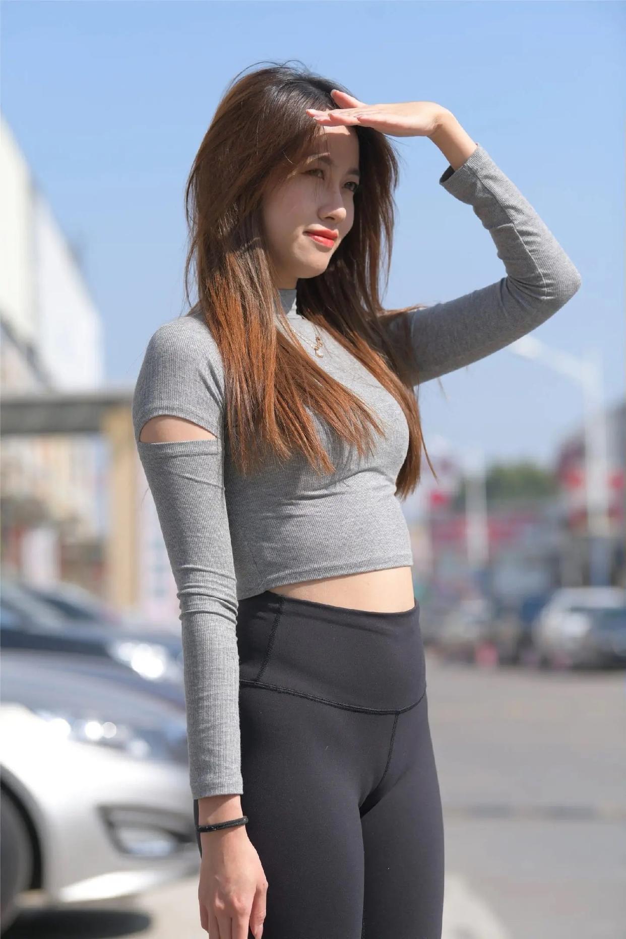 图片[2]-黑色瑜伽裤女孩 J1453 560P1V-20.7GB-七七街拍