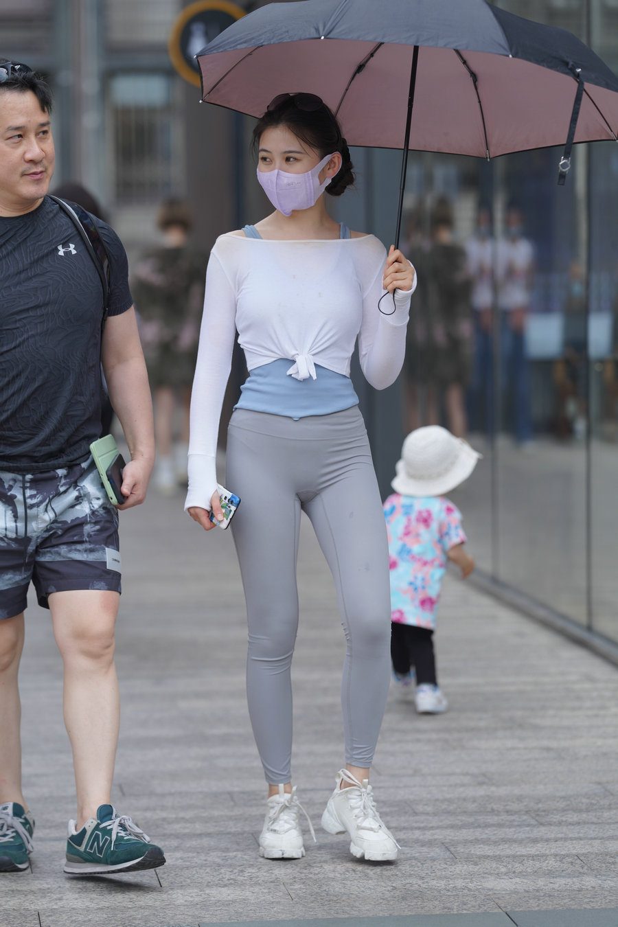 街拍逛街的瑜伽裤小女人  J2874 36P-469MB-七七街拍