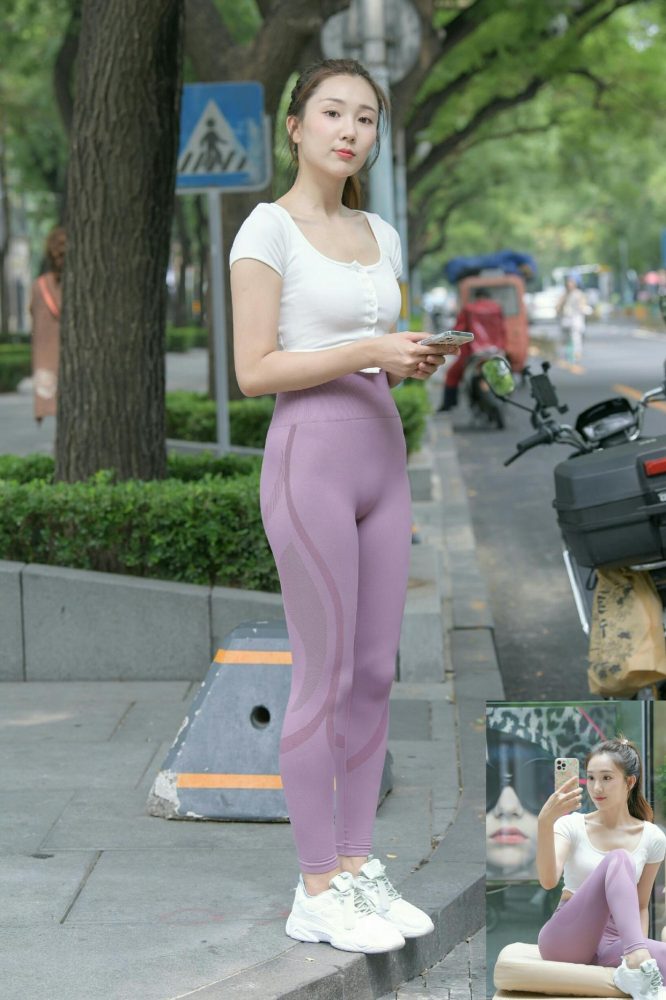 图片[5]-香芋色瑜伽裤高马尾漂亮女孩J2206 545P1V-19.1GB-七七街拍