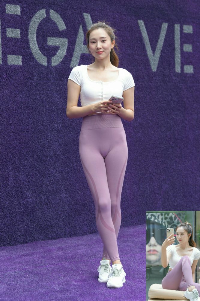 图片[4]-香芋色瑜伽裤高马尾漂亮女孩J2206 545P1V-19.1GB-七七街拍