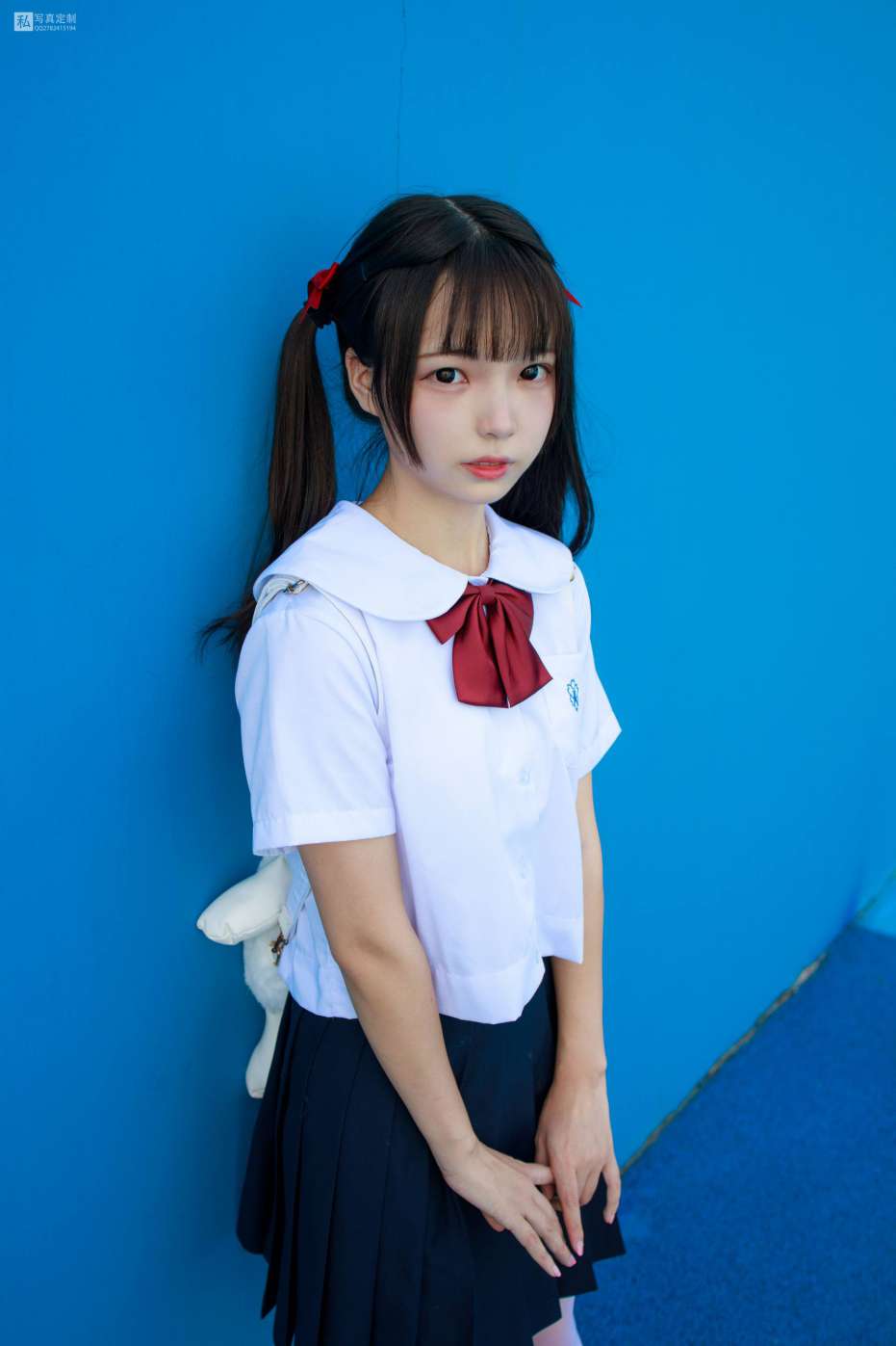 图片[2]-眼神好清澈的双马尾白丝女孩【75P】20019-七七街拍