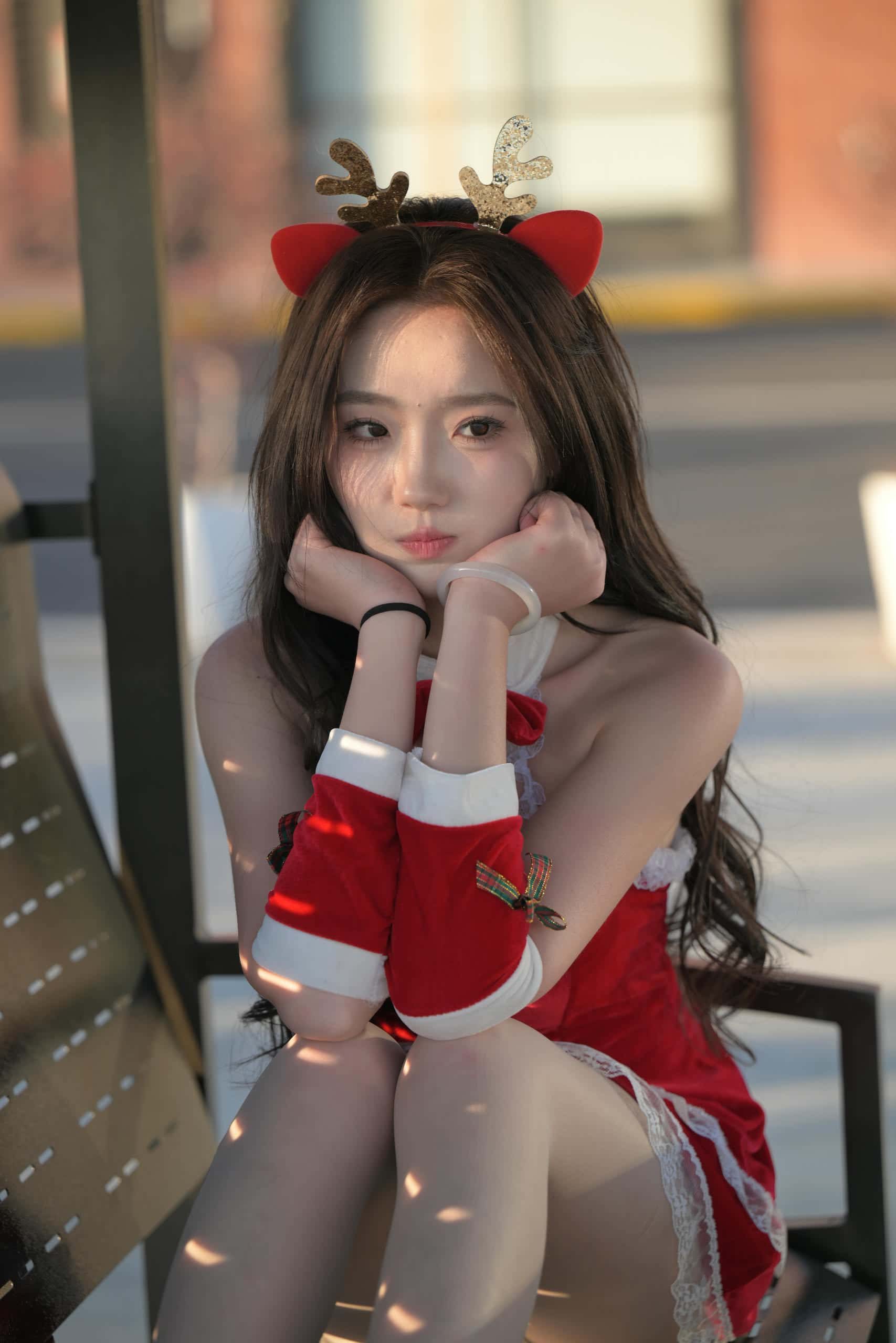 圣诞美眉【1096P】J8265-七七街拍