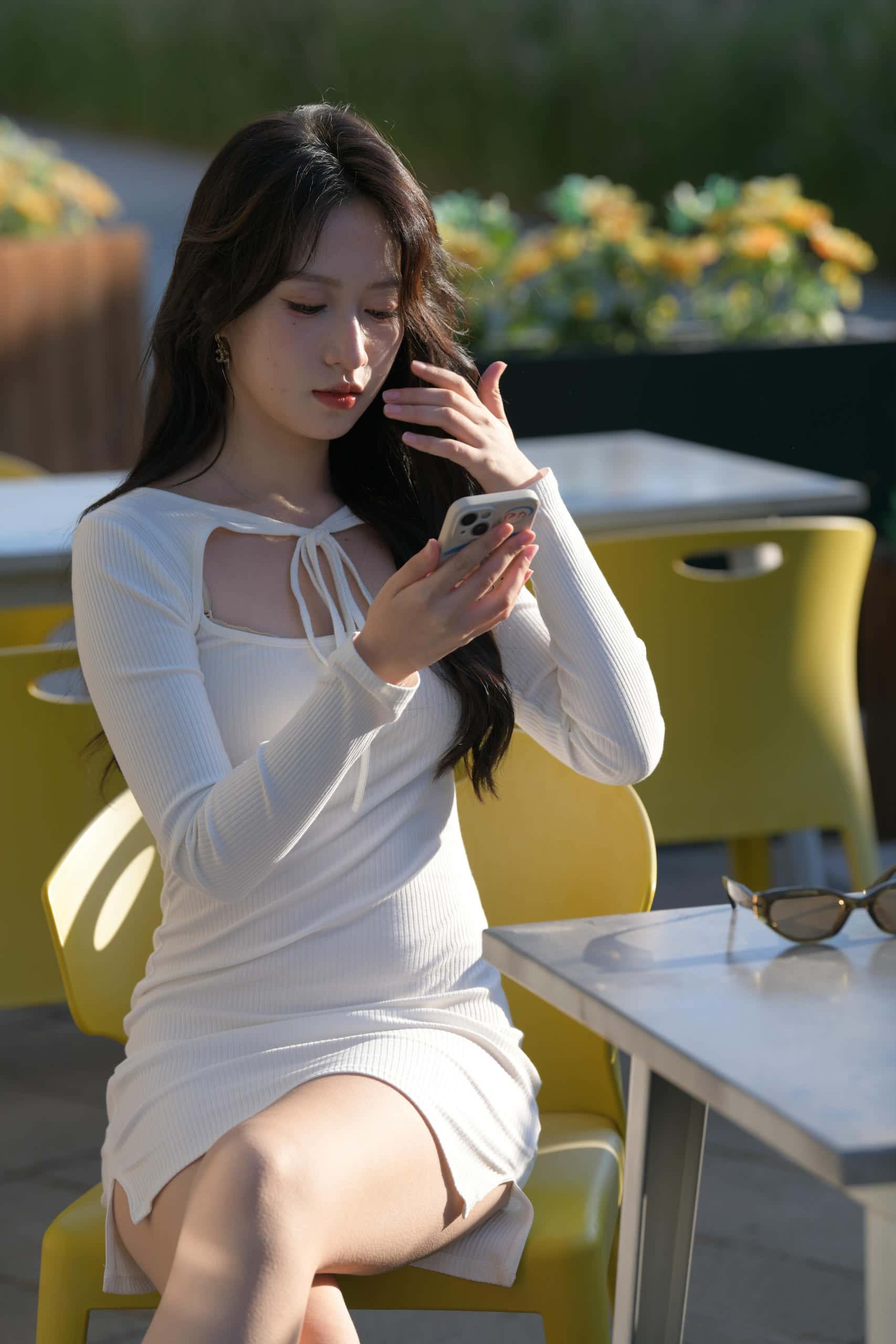 好仙的白裙姑娘【637P】J8290-七七街拍